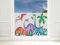 Sichtschutzfolie Kinderzimmer Junge Dinos, Fensterfolie Blickdicht, Milchglasfolie (Dinosaurier Welt, 80x57cm)