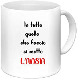 le herisson Tazza Mug in Tutto Quello Che Faccio Ci metto Ansia - Simpatica Divertente Regalo Amica Ragazza collega -983