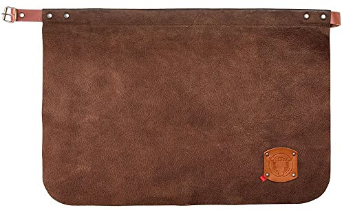 EXNER Leder-Schürze, Vorbinder Rusticstyle, für Service, Eventgastronomie, Barista, B60 x H40 cm, Farbe schwarz