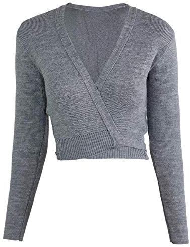 Intermezzo Damen Ballett Wickeljacke/Weste 6000 Jersey Elisa - Farbe: Grau (033) - Größe: XL