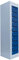 Lüllmann Stahl Postverteilerschrank 10 Fächer 180x40x50cm grau/blau 526411