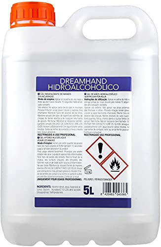 GEL HIDROALCOHÓLICO HIGIENIZANTE DE MANOS SIN ACLARADO Garrafa 5 Litros