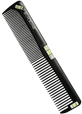 Blackomb – Haarschneidekamm mit Wasserwaage | Antistatischer Kamm | Kamm zum Haare Schneiden | Haarschneidehilfe | Professioneller Haarkamm | Schwarz