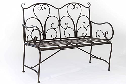 AVANTI TRENDSTORE - Bistro - Panchina da esterno in ferro per due persone, comode e pratica. Perfetta da abbinare con set Bistro. (panchina)