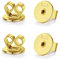 LUCKMORA Tuercas para Pendientes Plata de Ley 925 Tuercas Orejas Rasgadas Tapones para Los Oídos Cierre Pendientes Agujero Realzador Hipoalergénico para Mujer (White-2 Pares) (0.8mm-W) (0.8mm-G)