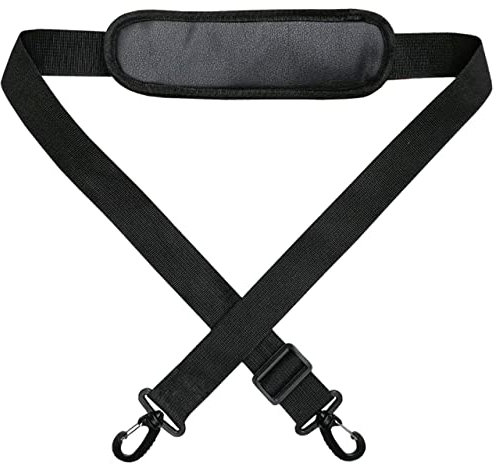 Adjustable Padded Shoulder Bag Strap Belt Laptop Briefcase Handbag Travel Gym (Black)