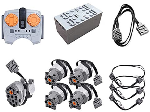 YYSS 11Pcs Power Functions Motor Set, Upgrade Kit Bluetooth Lithium Battery, Steering Motor, L Motor, Lighting Kit Compatible with Lego