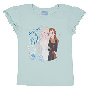 Frozen - Die Eiskönigin T-Shirt Mädchen Sommer Shirt Top Oberteil ELSA Anna