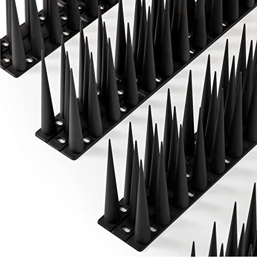 OFFO Bird Spikes High for Anti Pigeons Spikes to Keep Bird or Animals Away, Fence Spikes of Bird Deterrent Covers 2.4m, Height 10cm,Black