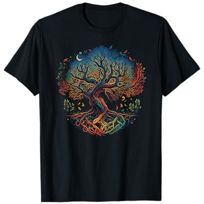 Baum des Lebens Yggdrasil Wikinger Midgard Thor Walhalla T-Shirt