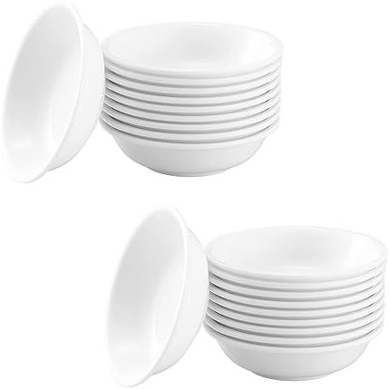 WideSmart Bols à Tapas et Sauces, Sauce de Soja Soucoupe Bol Mini Trempage Bols,Mini Soucoupe Plongée Sauces Barbecue Cuisson Assaisonnement Desserts Plat de Service Bol (20opcs*8.8cm)