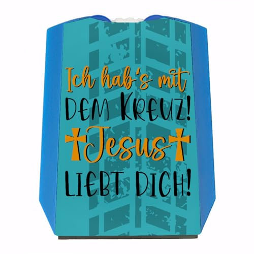 speecheese Jesus liebt Dich Parkscheibe mit Spruch Ich habs mit dem Kreuz eine Bunte Dekoration für Dein Auto Jesus Gott Eiskratzer Religion dekorativ