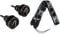 Fender Infinity Strap Locks - 360° Rotation - Black & Guitar Strap Monogrammed 2'' Black/Light Grey/Dark Grey