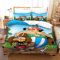 Zbeiba Bettwäsche 135x200 Bettbezug Set Astarix Anime Muster Bettwäsche Sets Weiche Mikrofaser Bettbezug 2 Kissenbezüge für Kinder Jugen(A8,135x200cm+2x80x80cm)