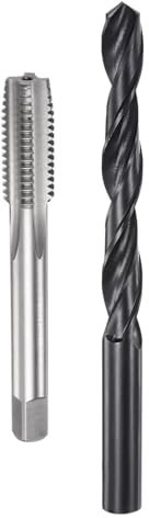 sourcing map Metric Tap and Drill Bit Set, M12 x 1.75 Thread Tap & 10.3mm Black Oxide Twist Drill Bit, Straight Flute Tap Tapping Threading Repair Tool Kit