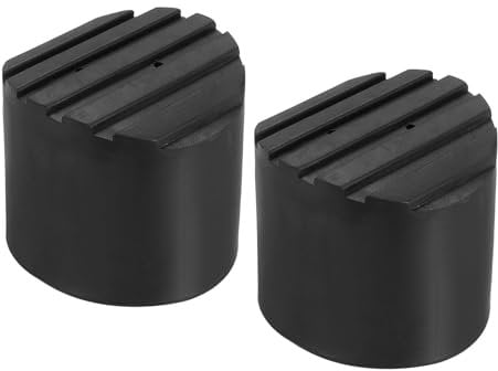 PATIKIL Ladder Non Slip Feet 2.5/64mm, 2Pcs Rubber Round Foot Protective Mat Cushion Replacement for Telescopic Folding Extension Ladder Protection, Black