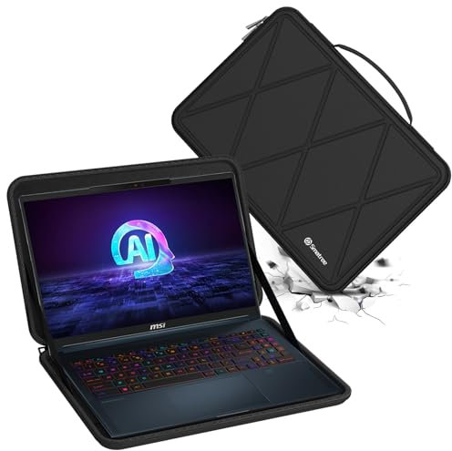 Smatree Custodia protettiva rigida in EVA compatibile con MSI CreatorPro 16 AI Studio - A1V da 16 pollici, per MSI Creator 16 AI Studio - A1V Laptop da 16 pollici custodia sottile e antiurto (X8287)