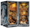 Quanquer Book Nook Kit_ con luz LED Cubierta Antipolvo en Miniatura, casa de muñecas en Miniatura, estantería de Madera 3D, Puzzle de Madera Detective Office Booknook(Detective Office)