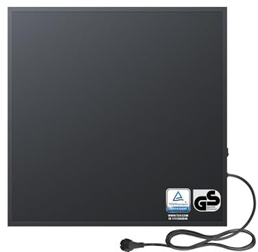 BR Bringer Infrarotheizung 300 Watt - Infrarot Elektroheizung Energiesparend - 5 Jahre Garantie, TÜV GS - Deutsche Qualitätsmarke (schwarz)