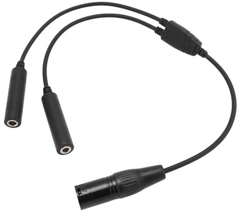 ciciglow Aviation Headset-Adapter, GA Dual Plug auf für 5 Pin XLR, Kompatibel mit den meisten Aviation-Kopfhörern, Plug-and-Play, Schwarz, 1 Stück