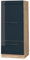 Vicco Armario para microondas Fame-Line, Azul Oscuro Alto Brillo/Roble Dorado, 60 cm