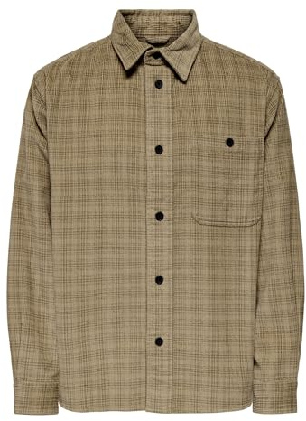 Only & Sons Herren Only & Sons Male Hemd Onswaleed Hemd Onswaleed Corduroy Overshirt 0345 (1er Pack)