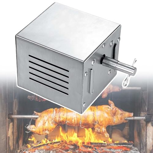 vnmudzeo Motor para Asador EléCtrico De Barbacoa, De 25 W A 40 W, De 80 A 160 Kg, De Acero Inoxidable, para Asador De Cabra, Cerdo Y Pollo,140-160kg