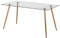 Miroytengo Mesa de Comedor Kler para Comedor Estilo Moderno en Color Roble Sonoma con Cristal y Metal, Medidas 120x75x80 cm.