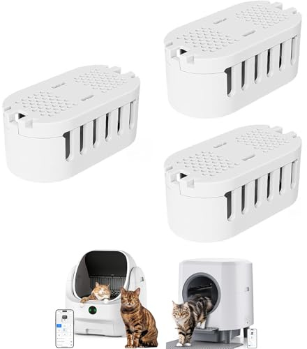Katzentoiletten-Deodorierer (3er-Pack), kompatibel mit Ellenpent ICB019 automatischer Katzentoilette