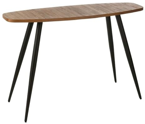 Paris Prix Console Ovale en Bois Teck 120cm Naturel