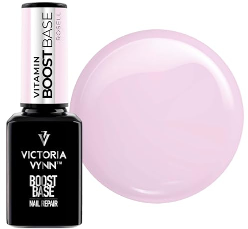 Victoria Vynn Vitamin BOOST BASE – Gel Polish Base Coat with Fibreglass, Calcium & Vitamins E+B5 – Strengthening & Long-Lasting – Rosell 15ml