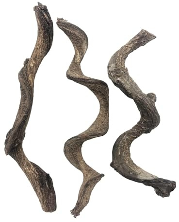 Kathson Reptilien-Deko Naturwaldast-Terrarium-Lebensraumdekoration Eidechsen-Kletterbaumast für Bartagamen Geckos Schlangen Frösche Chamäleons Spinnen 3-teilig