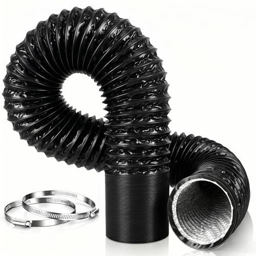 Divalune Tuyau Climatiseur Mobile 150mm 5m Tuyau de Ventilation Flexible | PVC Aluminium, Isolé & Insonorisé Gaine de Ventilation pour Extracteur d'Air, Climatisation, Sèche-linge, Hotte