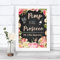 Chalkboard Style Pink Roses Pimp Your Prosecco Personalised Wedding Sign Print