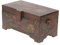 Oriental Galerie Truhe Holzkiste Holztruhe Schatztruhe Kiste Box Palmenholz Holzbox Blumen Schnitzereien Shabby Used Look Braun Bunt 40 cm