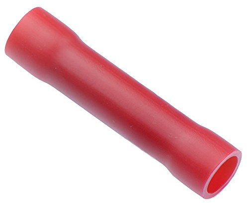 Red Butt Crimp Connector Automotive Cable Wire Crimp Terminal (Pack of 100)