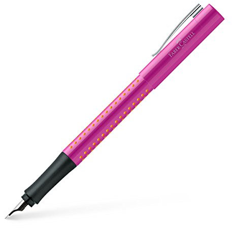 Faber-Castell Grip 2011 Fountain Pen, EF Nib Pink-Orange. Pink-Orange