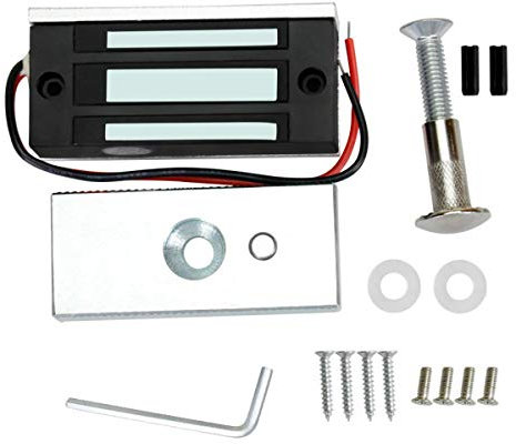 YAVIS Serratura Magnetica Elettromagnetica Porta Singola 60KG (132LB) DC 12V Fail safe NC Serratura Elettrica Forza di Tenuta per Controllo di Acesso