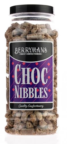 Original Choc Nibbles Retro Sweets Gift Jar By Berrymans Sweet Shop - Classic Sweets, Traditional Taste.