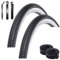 Angebot-Set / 2 x Kenda K-184 27 Fahrradmantel Fahrradreifen in Weißwand 37-630 (27 x 1 3/8) + 2 passende Schläuche DV inkl. 3 Reifenheber