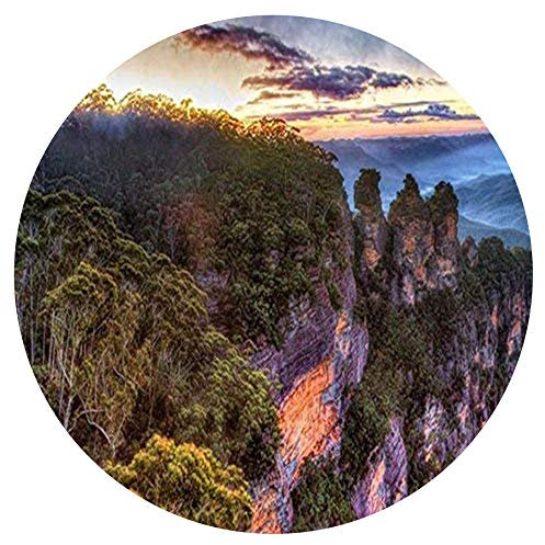 Yingxin34 1000 Stück Puzzle, DREI Schwestern Blaue Klippen in Australien HDR, Puzzles für Erwachsene 1000 Stück, Puzzle für Kinder, Erwachsene Home Decor Rundpuzzle