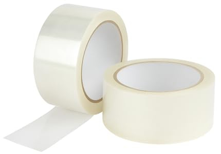 VIRSUS 36 Rotoli di Nastro adesivo per pacchi, misura 50x132 mt, Srotolamento silenzioso, per imballaggio colore TRASPARENTE