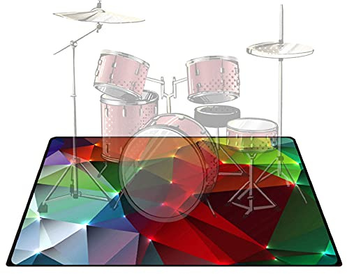 PPGE Home Drums Mat, Rug Drum Carpets Non-Slip, Soundproof Blanket, Electronic Drum Carpet, Jazz Drum Kit Carpet, Musical Non-Slip Rugs, Shock Absorption Mat for Bass Drum Snare 160X120 CMA