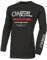 O'NEAL | Motocross-Trikot langarm | MX Enduro | Gepolsterter Ellbogenschutz, ergonomischer Schnitt, atmungsaktiv | Element Cotton Jersey Squadron V.22 | Erwachsene | Schwarz Grau | Größe L
