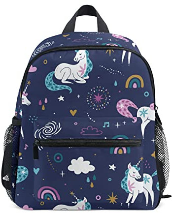 Mnsruu Kids Toddler Backpack Unicorn Rainbow Sparkle Preschool Kindergarten Bookbag Nursery Travel Bag for Boys Girls Daycare