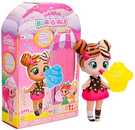 IMC Toys BUBIGIRLS Effy | Überraschungspuppe zum Sammeln, die Luftballons aufblast, mit 12 Zubehörteilen – Geschenkspielzeug für Kinder ab 5 Jahren