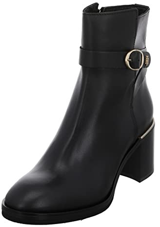 Tommy Hilfiger Stivale con Tacco a Cintura, Medio Donna, Nero, 36.5 EU