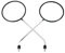 1 Paar Rückspiegel Ø125mm M8 verchromter Spiegelarm Simson S51, S50, Enduro