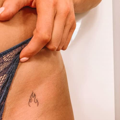 Inkster Tattoo - Flamme | vegane & wasserfeste Temporäre Tattoos für Erwachsene - EU-Kosmetikzertifizierte Farbe - revolutionäres 2 Wochen Tattoo | Premium Klebetattoos & Fake Tattoo