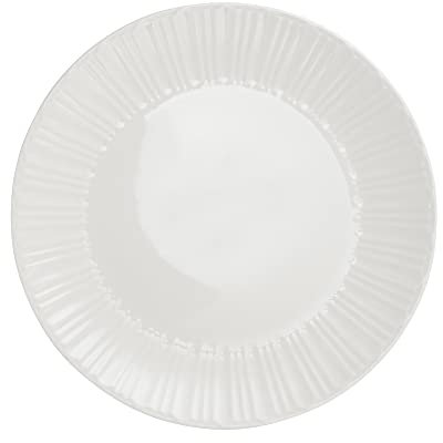 AMBITION Dessertteller Porzellan weiß Frühstücksteller 22 cm klassisch elegant Verzierungen am Rand Mikrowelle Spülmaschine Perla Kollektion